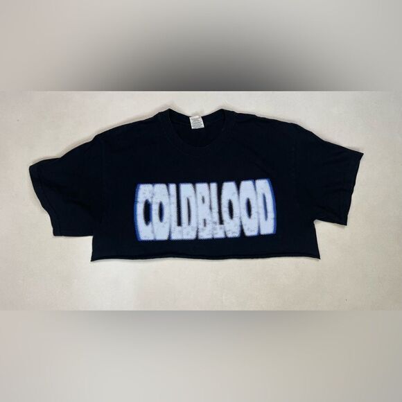 Drake Scorpion Coldblood Crop Graphic T-shirt Women Medium Black Short Sleeve - Picture 1 of 5